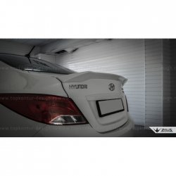 5 399 р. Лип спойлер Zeus  Hyundai Solaris  RBr (2010-2014) седан дорестайлинг (Неокрашенный)  с доставкой в г. Санкт‑Петербург. Увеличить фотографию 7