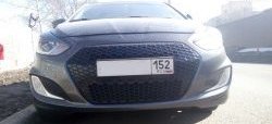 6 399 р. Решётка радиатора YTG  Hyundai Solaris  1 седан (2010-2014) RBr дорестайлинг (Неокрашенная)  с доставкой в г. Санкт‑Петербург. Увеличить фотографию 8