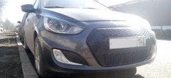 6 399 р. Решётка радиатора YTG  Hyundai Solaris  1 седан (2010-2014) RBr дорестайлинг (Неокрашенная)  с доставкой в г. Санкт‑Петербург. Увеличить фотографию 6