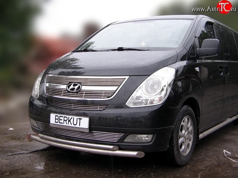 3 799 р. Декоративная вставка воздухозаборника Berkut Hyundai Starex/Grand Starex/H1 TQ рестайлинг (2014-2018)  с доставкой в г. Санкт‑Петербург