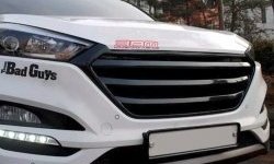 9 649 р. Решётка радиатора CT Hyundai Tucson LM (2010-2017) (Неокрашенная)  с доставкой в г. Санкт‑Петербург. Увеличить фотографию 4