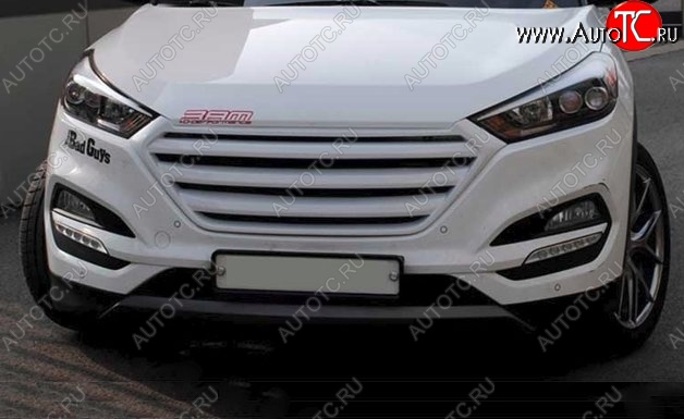 9 649 р. Решётка радиатора CT Hyundai Tucson LM (2010-2017) (Неокрашенная)  с доставкой в г. Санкт‑Петербург