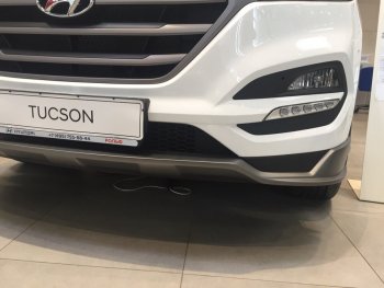 5 649 р. Накладка на передний бампер АвтоКрат Hyundai Tucson TL дорестайлинг (2015-2018) (Неокрашенная)  с доставкой в г. Санкт‑Петербург. Увеличить фотографию 4