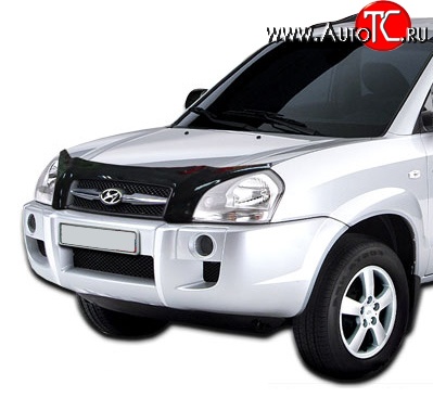 2 799 р. Дефлектор капота NovLine Hyundai Tucson JM (2004-2010)  с доставкой в г. Санкт‑Петербург