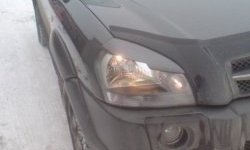 1 449 р. Реснички на фары CT v1  Hyundai Tucson  JM (2004-2010) (Неокрашенные)  с доставкой в г. Санкт‑Петербург. Увеличить фотографию 1