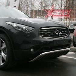 Защита переднего бампера Souz-96 (d60) INFINITI EX35 1 J50 (2007-2013)