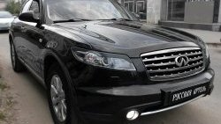 1 149 р. Реснички на фары RA  INFINITI FX35  1 S50 - FX45  1 S50 (Неокрашенные)  с доставкой в г. Санкт‑Петербург. Увеличить фотографию 1