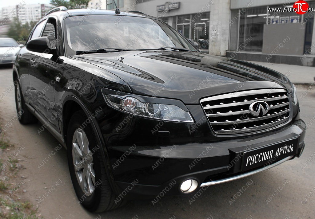 1 149 р. Реснички на фары RA  INFINITI FX35  1 S50 - FX45  1 S50 (Неокрашенные)  с доставкой в г. Санкт‑Петербург