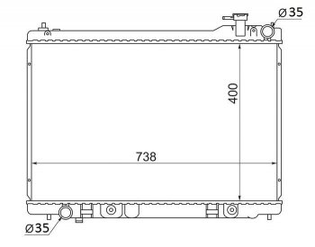 Радиатор двигателя (пластинчатый, МКПП/АКПП) SAT INFINITI (Инфинити) G35 (Г35)  V35 (2002-2007), Nissan (Нисан) Skyline (Скайлайн)  V35 (2001-2007)