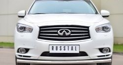 Одинарная защита переднего бампера диаметром 63 мм Russtal INFINITI JX35 (2012-2014)