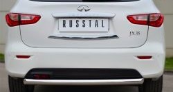 Одинарная защита заднего бампера из трубы диаметром 63 мм Russtal INFINITI JX35 (2012-2014)