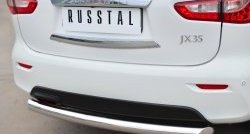 17 299 р. Одинарная защита заднего бампера из трубы диаметром 76 мм SLITKOFF INFINITI JX35 (2012-2014)  с доставкой в г. Санкт‑Петербург. Увеличить фотографию 2