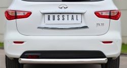 Одинарная защита заднего бампера из трубы диаметром 76 мм Russtal INFINITI JX35 (2012-2014)