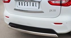 16 849 р. Защита заднего бампера (Ø75x42 мм, нержавейка) Russtal INFINITI JX35 (2012-2014)  с доставкой в г. Санкт‑Петербург. Увеличить фотографию 2