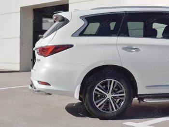 16 699 р. Одинарная защита заднего бампера из трубы диаметром 76 мм Russtal INFINITI QX60 L50 рестайлинг (2016-2021)  с доставкой в г. Санкт‑Петербург. Увеличить фотографию 3