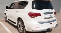 18 699 р. Защита заднего бампера (Ø76 мм уголки, нержавейка) SLITKOFF INFINITI QX80 Z62 1-ый рестайлинг (2014-2018)  с доставкой в г. Санкт‑Петербург. Увеличить фотографию 4