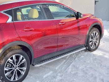 Порожки для ног (труба Ø42) SLITKOFF INFINITI QX30 H15E (2016-2020)