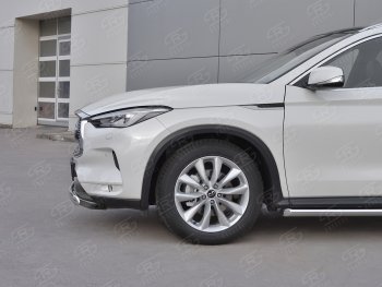 15 649 р. Защита переднего бампера (Ø75х42 дуга, нержавейка) Russtal INFINITI Qx50 J55 (2017-2022)  с доставкой в г. Санкт‑Петербург. Увеличить фотографию 4