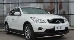 16 649 р. Одинарная защита переднего бампера из трубы диаметром 42 мм Russtal INFINITI Qx50 J50 дорестайлинг (2013-2016)  с доставкой в г. Санкт‑Петербург. Увеличить фотографию 4