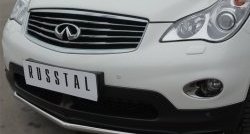 Одинарная защита переднего бампера из трубы диаметром 42 мм Russtal INFINITI Qx50 (2014-2016)