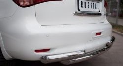 18 699 р. Защита заднего бампера (Ø76 мм, нержавейка) Russtal INFINITI QX56 Z62 (2010-2013)  с доставкой в г. Санкт‑Петербург. Увеличить фотографию 2