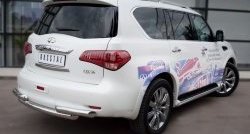 18 699 р. Защита заднего бампера (Ø76 мм, нержавейка) Russtal INFINITI QX56 Z62 (2010-2013)  с доставкой в г. Санкт‑Петербург. Увеличить фотографию 4