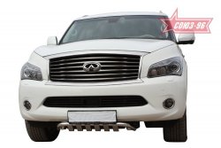 17 909 р. Защита переднего бампера Souz-96 (d76) INFINITI QX56 Z62 (2010-2013)  с доставкой в г. Санкт‑Петербург. Увеличить фотографию 2