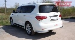 12 716 р. Защита заднего бампера Souz-96 (d60) INFINITI QX56 Z62 (2010-2013)  с доставкой в г. Санкт‑Петербург. Увеличить фотографию 1