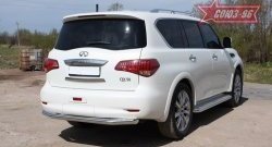 17 279 р. Защита заднего бампера Souz-96 (d76) INFINITI QX56 Z62 (2010-2013)  с доставкой в г. Санкт‑Петербург. Увеличить фотографию 1