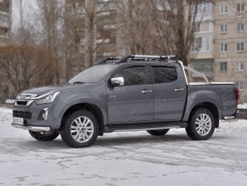 17 399 р. Защита переднего бампера (Ø 76 мм, нержавейка) SLITKOFF  Isuzu D-Max  RT85,TFR DoubleCab (2015-2021) рестайлинг  с доставкой в г. Санкт‑Петербург. Увеличить фотографию 3