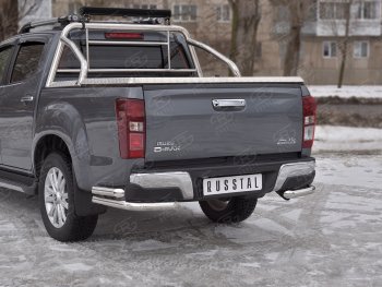 19 999 р. Защита заднего бампера (2 трубы Ø63 мм, нержавейка)  Isuzu D-Max  RT85,TFR DoubleCab (2015-2021) рестайлинг  с доставкой в г. Санкт‑Петербург. Увеличить фотографию 2