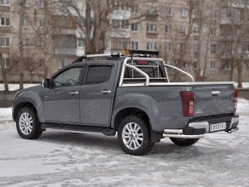 19 999 р. Защита заднего бампера (2 трубы Ø63 мм, нержавейка)  Isuzu D-Max  RT85,TFR DoubleCab (2015-2021) рестайлинг  с доставкой в г. Санкт‑Петербург. Увеличить фотографию 3