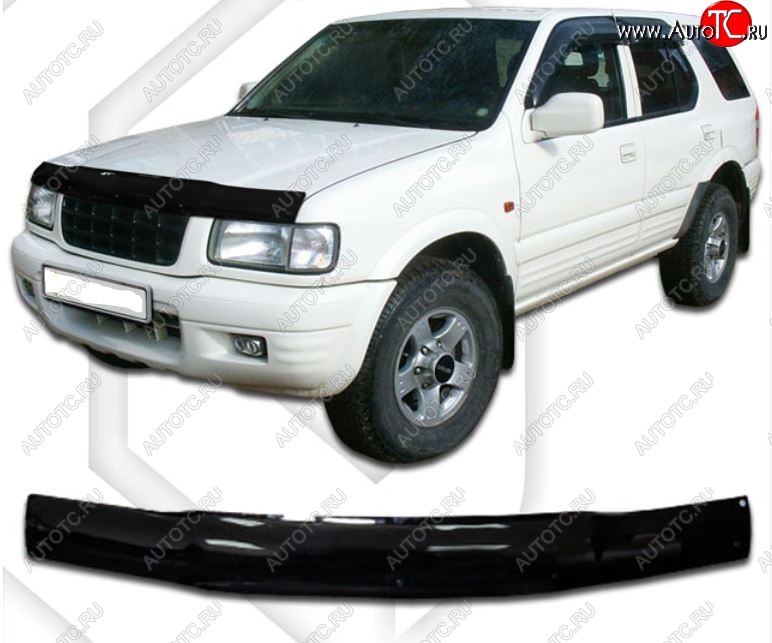 1 799 р. Дефлектор капота CA-Plastic  Isuzu Wizard (1998-2004) (Classic черный, Без надписи)  с доставкой в г. Санкт‑Петербург