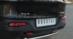 8 349 р. Одинарная защита заднего бампера из трубы диаметром 63 мм Russtal  Jeep Cherokee  Trailhawk (2014-2024)  с доставкой в г. Санкт‑Петербург. Увеличить фотографию 3