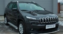 15 349 р. Одинарная защита переднего бампера из трубы диаметром 42 мм Russtal Jeep Cherokee KL дорестайлинг (2014-2017)  с доставкой в г. Санкт‑Петербург. Увеличить фотографию 3