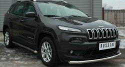 16 949 р. Одинарная защита переднего бампера диаметром 63 мм Russtal Jeep Cherokee KL дорестайлинг (2014-2017)  с доставкой в г. Санкт‑Петербург. Увеличить фотографию 3