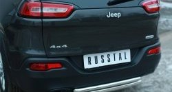 17 349 р. Защита заднего бампера (Ø63 и 42 мм, нержавейка) Russtal Jeep Cherokee KL дорестайлинг (2014-2017)  с доставкой в г. Санкт‑Петербург. Увеличить фотографию 2