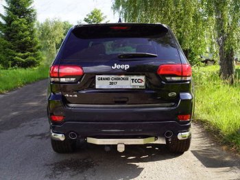 21 699 р. Фаркоп (тягово-сцепное устройство) TCC  Jeep Grand Cherokee  WK2 (2018-2024) 2-ой рестайлинг (оцинкованный, шар Е нержавейка, надпись Grand Cherokee)  с доставкой в г. Санкт‑Петербург. Увеличить фотографию 1