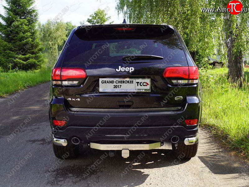 21 699 р. Фаркоп (тягово-сцепное устройство) TCC  Jeep Grand Cherokee  WK2 (2018-2024) 2-ой рестайлинг (оцинкованный, шар Е нержавейка, надпись Grand Cherokee)  с доставкой в г. Санкт‑Петербург