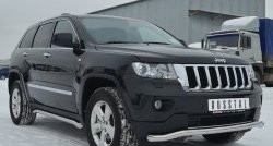 13 549 р. Защита переднего бампера (Ø63 мм волна, нержавейка) Russtal Jeep Grand Cherokee WK2 дорестайлинг (2010-2013)  с доставкой в г. Санкт‑Петербург. Увеличить фотографию 3