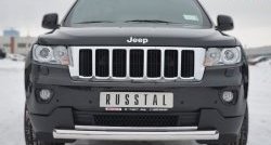 14 999 р. Одинарная защита переднего бампера диаметром 76 мм Russtal Jeep Grand Cherokee WK2 дорестайлинг (2010-2013)  с доставкой в г. Санкт‑Петербург. Увеличить фотографию 1