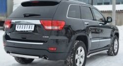 12 499 р. Одинарная защита заднего бампера из трубы диаметром 63 мм Russtal Jeep Grand Cherokee WK2 дорестайлинг (2010-2013)  с доставкой в г. Санкт‑Петербург. Увеличить фотографию 3