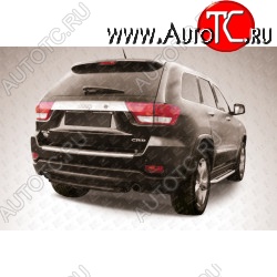 4 999 р. Защита заднего бампера из трубы d57 Slitkoff (короткая)  Jeep Grand Cherokee  WK2 (2010-2013) дорестайлинг (Цвет: серебристый)  с доставкой в г. Санкт‑Петербург