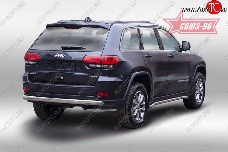 13 679 р. Защита заднего бампера Souz-96 рестайлинг (овал 75х42) Jeep Grand Cherokee WK2 дорестайлинг (2010-2013)  с доставкой в г. Санкт‑Петербург