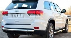 14 599 р. Одинарная защита заднего бампера из трубы диаметром 76 мм Russtal  Jeep Grand Cherokee  WK2 (2010-2013) дорестайлинг  с доставкой в г. Санкт‑Петербург. Увеличить фотографию 4