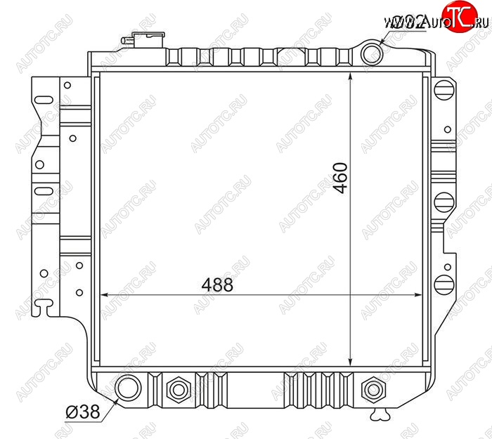 10 399 р. Радиатор двигателя SAT (пластинчатый, 2.5/4.0, МКПП/АКПП)  Jeep Wrangler  TJ (1996-2007)  с доставкой в г. Санкт‑Петербург