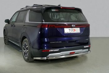 Защита заднего бампера (уголки) 2WD 2.2D ТСС 60,3мм KIA Carnival KA4 минивэн дорестайлинг (2020-2023)