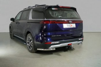 20 999 р. Защита заднего бампера (уголки) 2WD 2.2D ТСС 60,3 мм  KIA Carnival  KA4 (2020-2024) минивэн дорестайлинг, минивэн рестайлинг (длинные)  с доставкой в г. Санкт‑Петербург. Увеличить фотографию 1