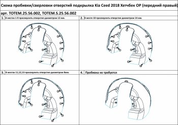 4 599 р. Правый подкрылок передний TOTEM (с шумоизоляцией) KIA Ceed 3 CD хэтчбэк (2018-2024)  с доставкой в г. Санкт‑Петербург. Увеличить фотографию 2