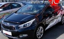 2 879 р. Дефлектор капота NovLine KIA Ceed 1 ED рестайлинг, хэтчбэк 5 дв. (2010-2012)  с доставкой в г. Санкт‑Петербург. Увеличить фотографию 1